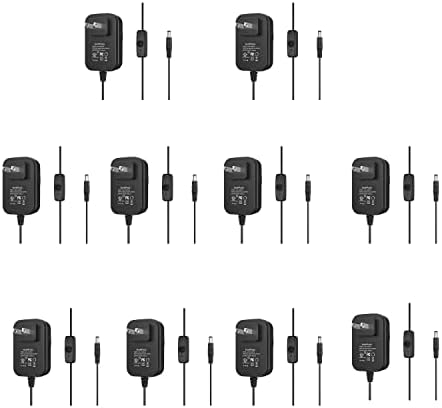10 adet NorthPada 12 V 2A 1.5 A 1A Merkezi Pozitif Evrensel Güç Kaynağı Kablosu AC Adaptör Şarj PSU DC 5.5 mm x 2.1 mm 5 Ayaklar