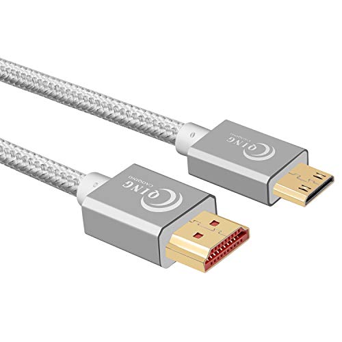 QİNG CAOQİNG Mini HDMI-HDMI Kablosu 3 ft, Yüksek Hızlı Mini HDMI Kablosu 4K, Ethernet, 3D ve Ses Dönüşünü Destekler