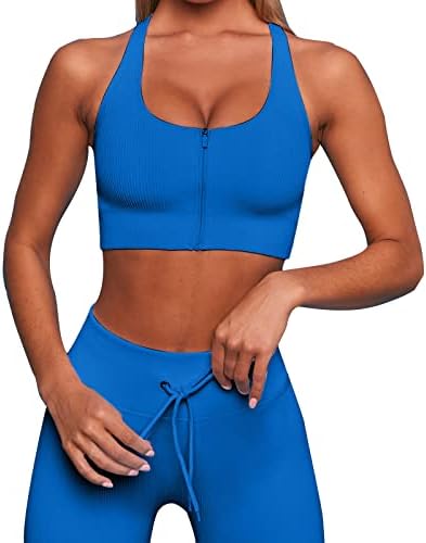 Kadınlar ıçin egzersiz Setleri 2 Parça Dikişsiz Kolsuz Spor Sutyen Nervürlü Yüksek Bel Şort Yoga Atletik Activewear Set