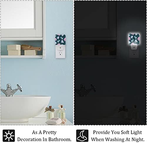 Kelebek Krizantem sevimli gece ışıkları kapalı, duvar dekoratif gece lambaları yatak odası kreş bebek odası Plug-in LED