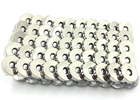100 Takım 18mm Manyetik Cüzdan yapış Düğmeler Toka Çanta Toka Çanta Kapatma Değiştirme Seti Mükemmel Çanta ve Deri Raptiye Örgü