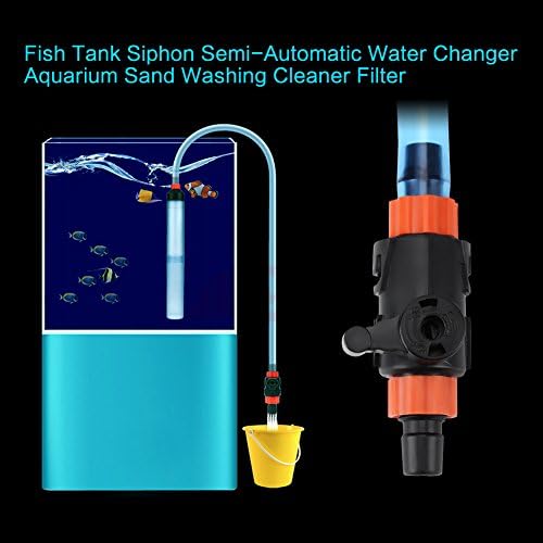 TOPINCN Balık Tankı Yarı Otomatik Su Değiştirici Çakıl ve Kum Temizleyici Akvaryum Kum Yıkama Temizleyici Filtre Balık Tankı