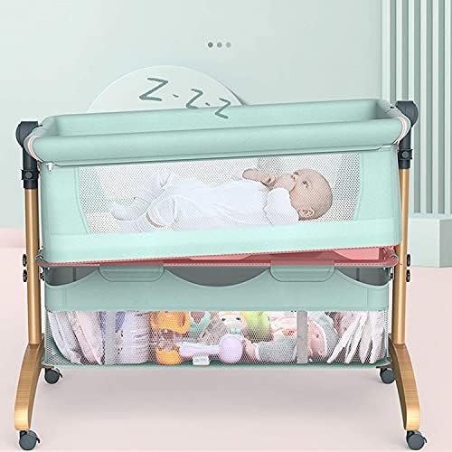 JIAX Bebek Başucu Beşik, Taşınabilir Beşik Uyuyan için Bebek Yatak 0-24 Ay, İçerir Seyahat Taşıma çantası, Gölge cibinlik, Depolama