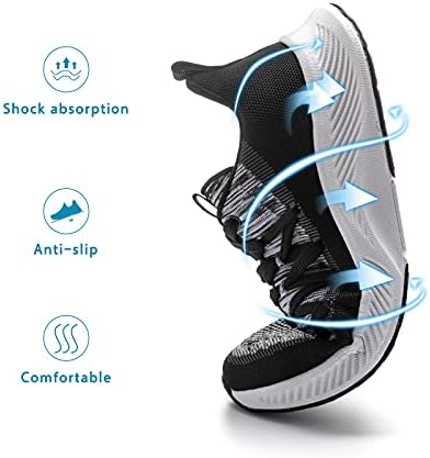 BayQ koşu ayakkabıları Erkekler ıçin Genişletilmiş Dantel up Kayma Rahat Nefes Hafif Tenis Yol koşu ayakkabıları Atletik Spor