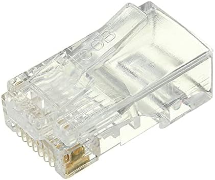 50 ADET RJ45 RJ-45 CAT6 Modüler Kablo Kafa Fişi Ethernet Altın