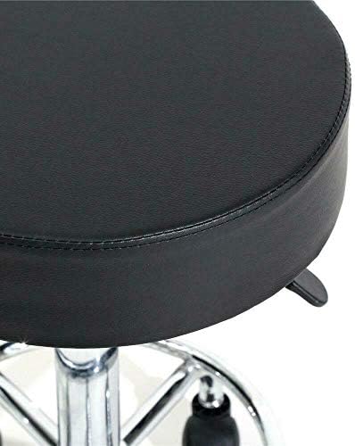N-D Yüksekliği Ayarlanabilir Salon Rolling Döner Tabure Dövme Masaj Spa Sandalye Siyah