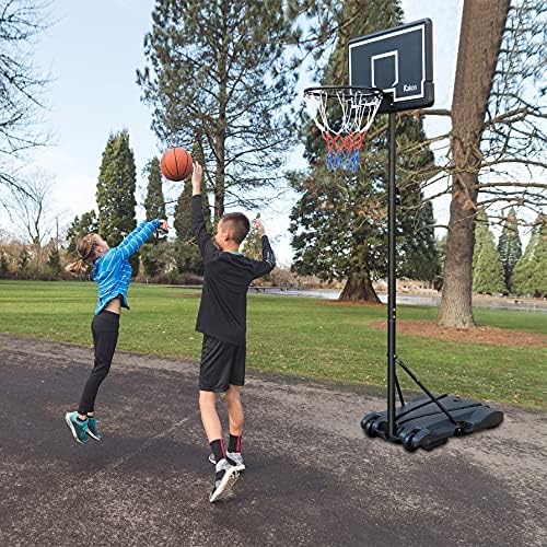 Rakon Taşınabilir basketbol potası ve Gol Basketbol Sistemi Standı Yüksekliği Ayarlanabilir 5.4 ft-7ft 30in Backboard ve Tekerlekler