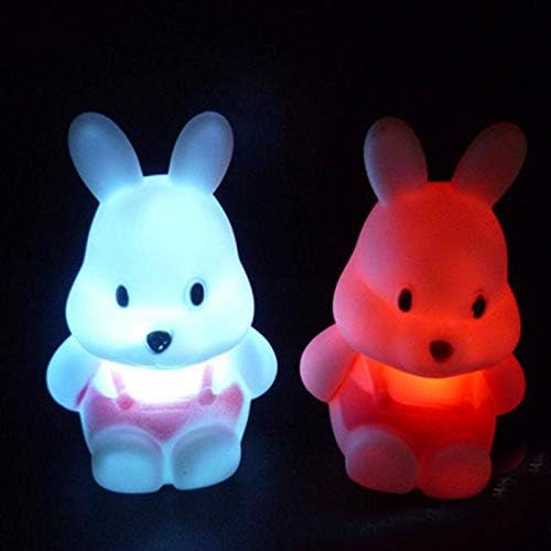 Karikatür Tavşan LED Gece Lambası Renk Değiştirme çocuk Gece Lambası Ev Yatak Odası Düğün Dekorasyon Başucu Lambası