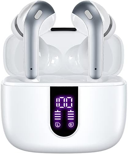 TAGRY Bluetooth Kulaklıklar Gerçek Kablosuz Kulaklık 60 H Oynatma LED Güç Ekran Kulaklık ile Kablosuz Şarj Kılıf IPX5 Su Geçirmez