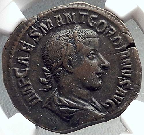 1 BU GORDİAN III 238AD Roma Sestertius Otantik Ancie Sestertius Ch XF NGC