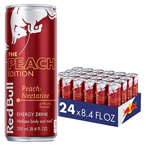 Red Bull Enerji İçeceği, Şeftali Baskısı, 8,4 Fl Oz (24 Paket)