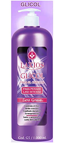 LAXİOS Glikol Para el Cabello Peinado Liso Intenso Sıfır Grasa / Dromatik Termoprotektör Saç Dökülmesini Önleme 33.8 oz-1000
