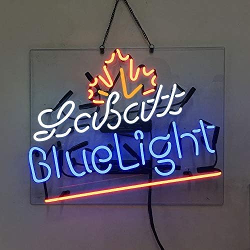 Labatt Mavi ışık Gerçek Cam El Sanatları Bira Bar Pub Mağaza Parti Odası Duvar Pencere Ekran Neon Işaretleri 19x15