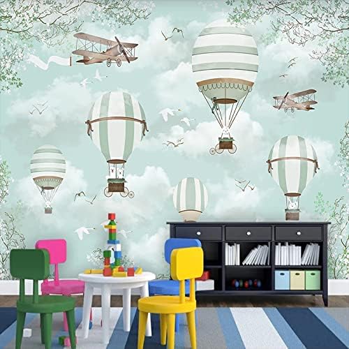 Çocuk Odası için özel Duvar Kağıdı 3D Karikatür Sıcak Hava Balonu Fotoğraf Dekorasyon Çocuk Odası Yatak Odası Duvar Boyama Duvar