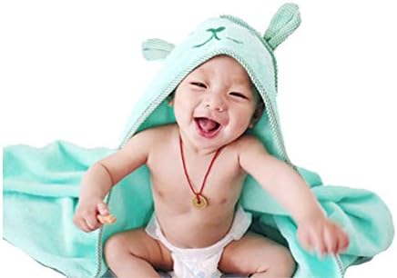 Tonwhar Bebek Kapüşonlu banyo havlusu - %100 % Pamuk Süper Emici Bebek Duş Havlusu Hediye ile Newbron-Ayı Kulak banyo havlusu