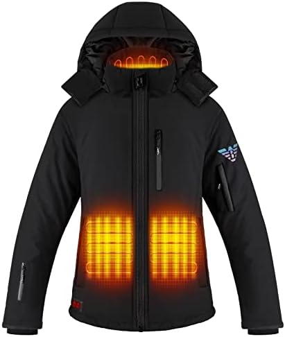 Erkekler Kadınlar için ısıtmalı Ceketler-7.4 V 10000mAh Şarj Edilebilir Pil Su Geçirmez Mont ,15 Saate Kadar ısıtma