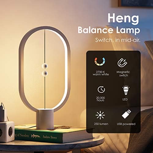 Heng Balans lambası, DesignNest, Allocacoc, Havada açma, USB Destekli LED Masa lambası, magneticDesk lambası, Sıcak Göz Bakım