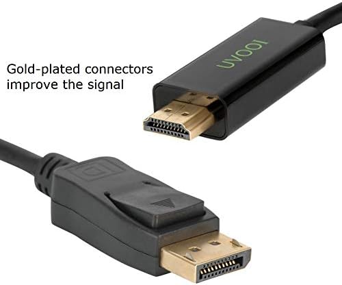 UVOOI DisplayPort dp'den HDMI Kablosuna 6 feet 10'lu Paket, displayport'tan HDMI Ekran Monitör Adaptör Kablosuna Erkek-Erkek