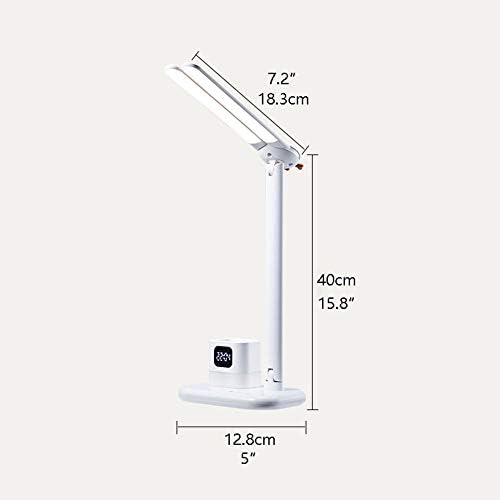 Led masa lambası masa Lambası Kalemlik Göz Bakımı ile LED masa lambası 3 Renk Modu Kademesiz Karartma Okuma Çalışması Ofis Beyaz