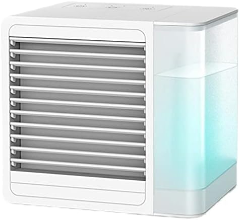 VELİHOME Taşınabilir klima fanı, taşınabilir hava soğutma fanı USB Mini hava soğutucu Masa soğutma fanı ile led ışık 2 Hız hava