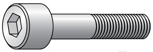 M36-4.00 x 130mm-Siyah Kaplama ısıl İşlem Görmüş Alaşımlı Çelik-Kapak Vidaları-Soket Başlığı
