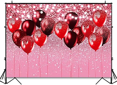 Avezano sevgililer Günü Zemin Photoshoot için Glitter Pembe ve kırmızı balonlar 14 Şubat sevgililer Gelin Duş doğum günü partisi
