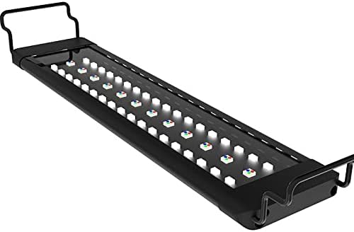 MingDak LED akvaryum ışığı Otomatik Açık Kapalı, Zamanlayıcılı Programlanabilir Balık Tankı ışığı, 9 ışık Modu Renkli, 15 ışık