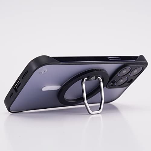 GALAPPLE Ultra-İnce Çerçevesiz Manyetik iphone için kılıf 12|12pro, Mavi Mat Minimalist Kılıf ile Darbeye Köşe ve Parmak Döngü
