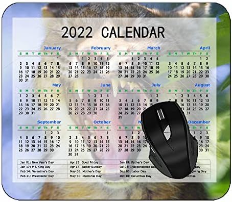 Renkli yıl 2022 takvim Mouse Pad Lynx ağız büyük kedi kaymaz kauçuk Mousepad