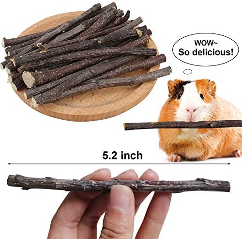 Changeary 150g ve 300g Küçük Hayvanlar Çiğnemek Oyuncaklar Molar Sticks, Timothy Saman Sticks,Apple Sticks ve Tatlı Bambu Tavşan