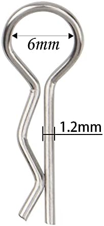 8 Paketi ShareGoo Metal Klip R Pin Çubuk ile Çelik Anti-Kayıp Halat RC Vücut Kabuk Klip Tel için 1/8 1/10 Traxxas HSP Arrma Eksenel