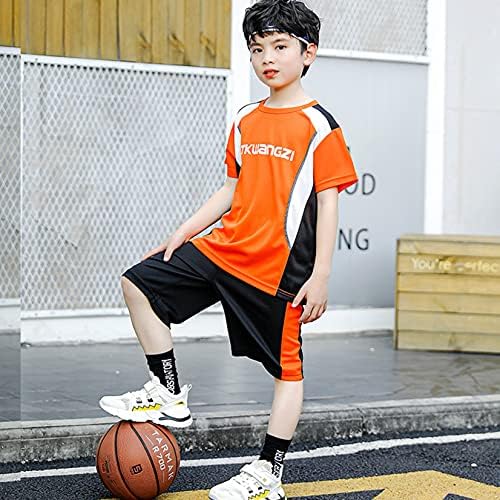 Loodgao Çocuk Boys 2 Parça Spor Şort Set Tankı Üstleri Atletik Jersey Nefes Net Basketbol Koşu Eşofman