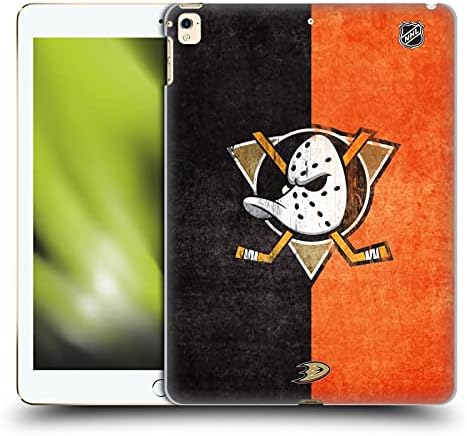 Kafa Kılıfı Tasarımları Resmi Lisanslı NHL Yarım Sıkıntılı Anaheim Ördekler Hard Case Arka Apple iPad Pro 12.9 (2017)ile Uyumlu