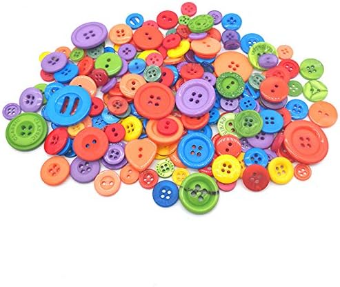 650 Adet Çeşitli Boyutlarda Reçine Düğmeler El Sanatları için 2 ve 4 Delik Yuvarlak Zanaat Düğmeleri Dikiş DIY El Sanatları Karalama