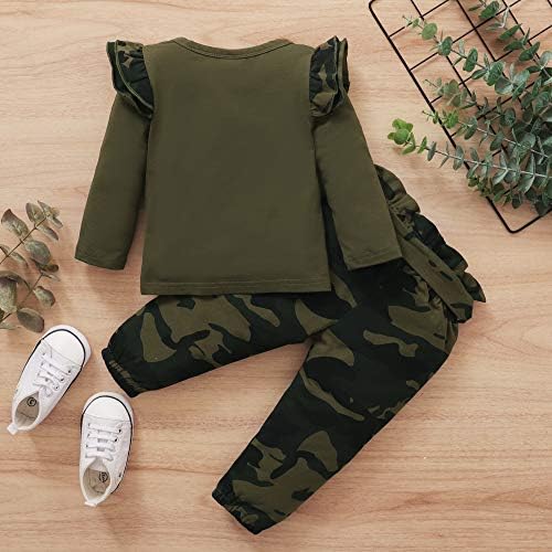 Bebek Kız Giysileri Toddler Kız Kıyafetler Uzun Kollu Fırfır Gömlek Tops Pantolon Bebek Kız Kıyafet seti