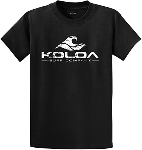 Koloa Sörf A. Ş. Düzenli, Büyük ve Uzun Boylu Vintage Dalga Logosu Ağır Pamuklu Tişörtler