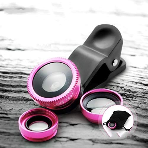 PULABO Telefon Lens Kiti, 3 in 1 Klip Telefon Kamera Lens Balıkgözü+Geniş Açı + Makro HD Kamera Lens Kiti Takım için En Smartphone