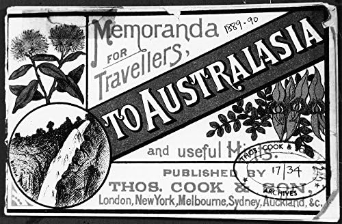 Tourism Australasia 1889 Nfront Page Of Memoranda For Travellers To Australasia Thomas Cook & Son Tarafından Yayınlandı 1889