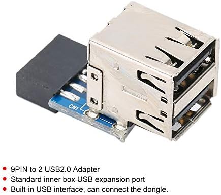Richer - R 9PİN için 2 USB2. 0 PC Anakart USB Genişleme Adaptörü Bilgisayar Aksesuarları,standart İç Kutu ile USB Genişleme Portu