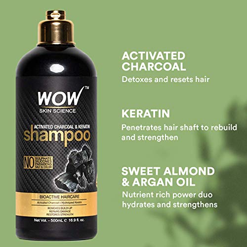 WOW Elma Sirkesi Şampuanı ve Hindistan Cevizi Avokado Saç Kremi Seti Aktif Kömür Şampuan Paketi Seti-Kuru, Hasarlı Saçları Geri