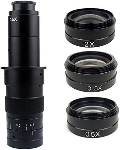 SDLSH Smikroskop Aksesuarları Yetişkinler için 0.5 X / 2.0 X / 0.3 X Yardımcı Objektif Cam Lens, Sanayi Video Mikroskop Kamera