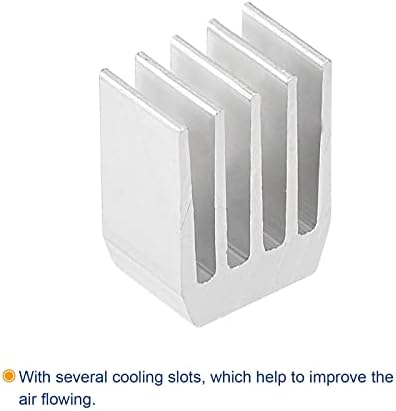 MECCANIXITY elektronik ısı dağılımı soğutucu alüminyum soğutucu 6x9x12mm CPU gümüş Ton Paketi 10