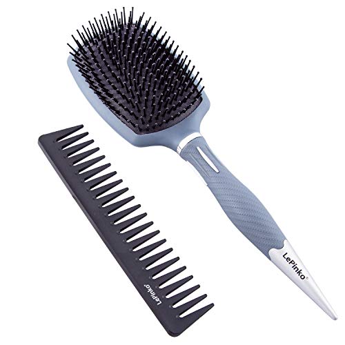 LePinko Büyük Boy Dolaşık Açıcı Fırça Seti, Tüm Saç Tipleri için Süper Sağlam Detangler Paketi, Hatta Siyah Kıvırcık Doğa Saçları,