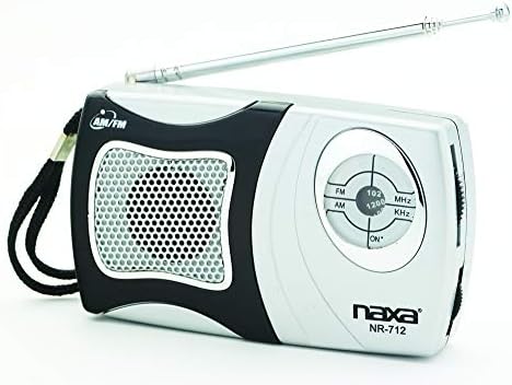 Dahili Hoparlörlü Naxa Electronics NR-712 Am/FM Mini Cep Radyosu, Siyah