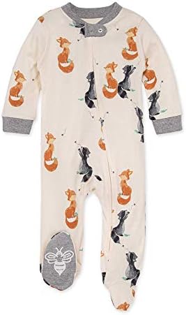 Burt'un Arılar Bebek Bebek Boys ' Uyku ve Oyun Pjs, 100 % Organik Pamuk Tek Parça Romper Tulum Zip Ön Pijama
