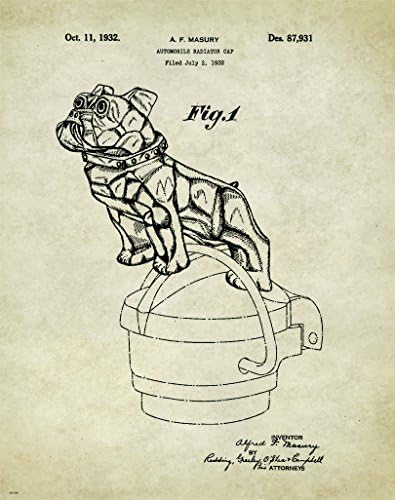 Yarı Kamyon Şoförü Motivasyon Patent Poster Sanat Baskı 11x14 Mack Bulldog Hood Süs Duvar Dekor Resimleri