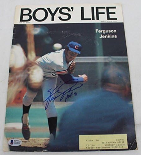 Fergie Jenkins İmzalı 1973 Boy's Life Dergisi İmzalı Cubs Beckett C14632-İmzalı MLB Dergileri