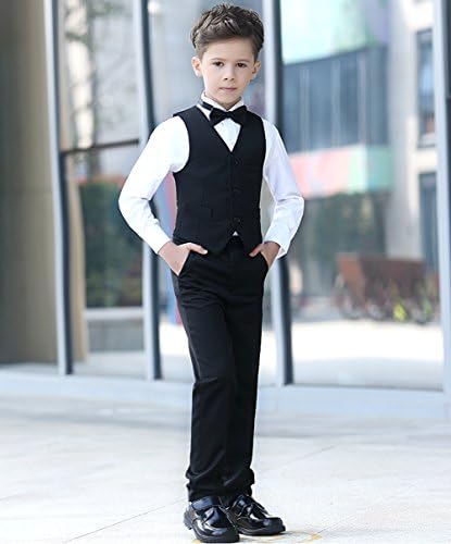 YuanLu Boys Renkli Resmi Takım Elbise 5 Parça Slim Fit Dresswear Suit Set