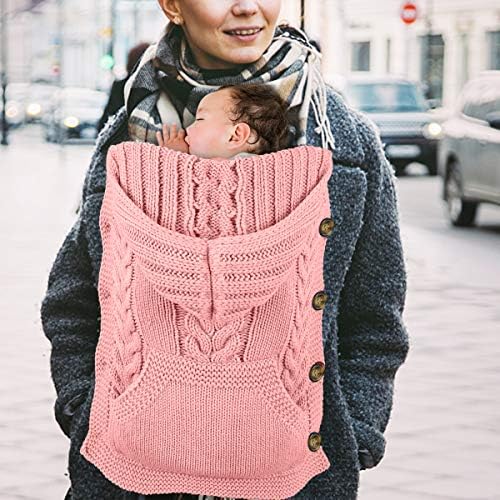 Borlai Yenidoğan Bebek Taşıyıcı Kapak Bebek Açık Rüzgar Geçirmez Sıcak Kapüşonlu Pelerin 0-1Y için