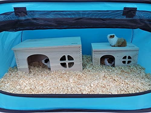 Vedem Kobay Ahşap Ev Ayrılabilir Kulübe ile Pencere Küçük Hayvan Hideout için Sıçan Chinchilla Kirpi Hamster